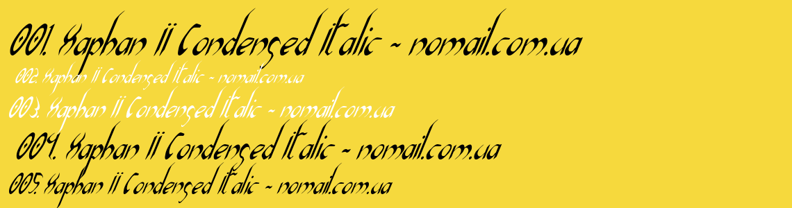 Шрифт Xaphan II Condensed Italic
