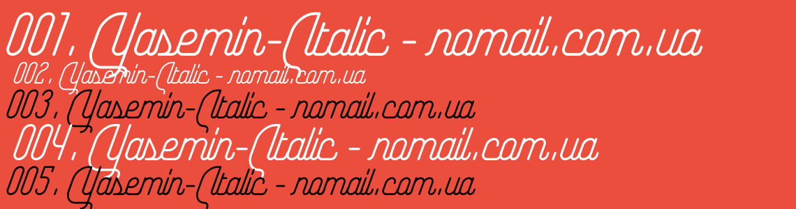 Шрифт Yasemin-Italic