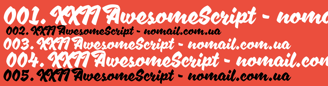 Шрифт XXII AwesomeScript