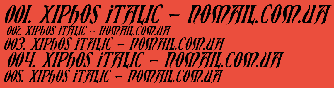 Шрифт Xiphos Italic