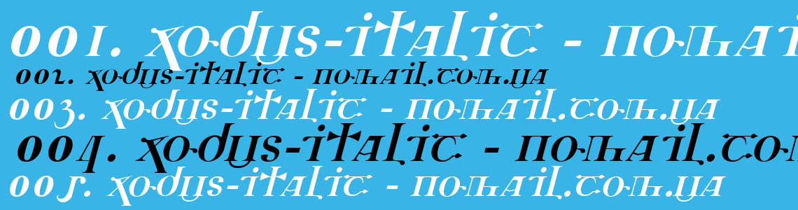 Шрифт Xodus-Italic