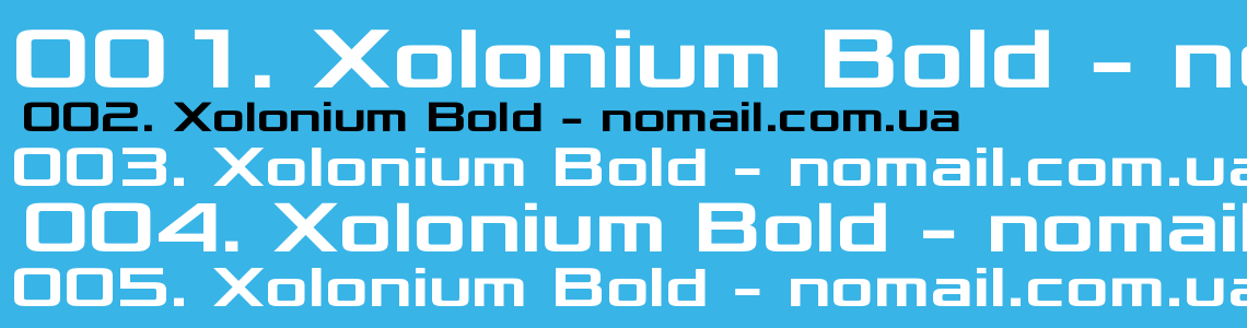 Шрифт Xolonium Bold