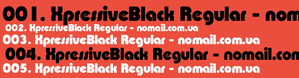 Шрифт XpressiveBlack Regular