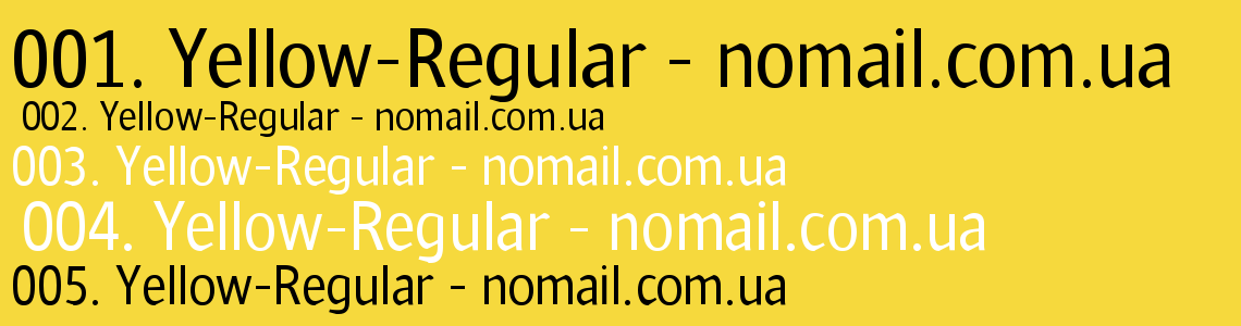 Шрифт Yellow-Regular