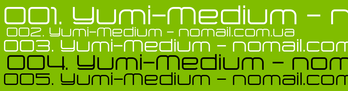 Шрифт Yumi-Medium