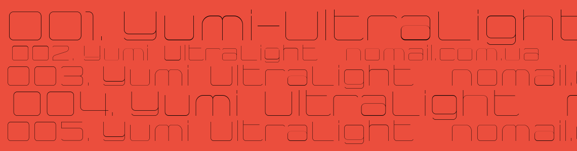 Шрифт Yumi-UltraLight