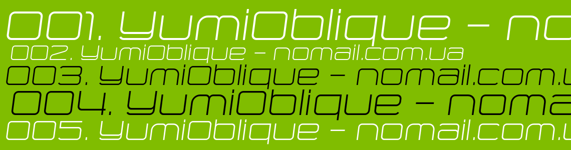 Шрифт YumiOblique