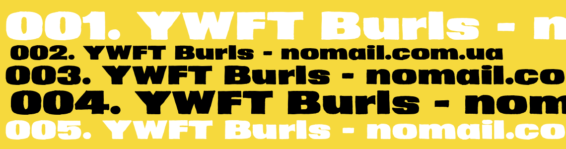 Шрифт YWFT Burls