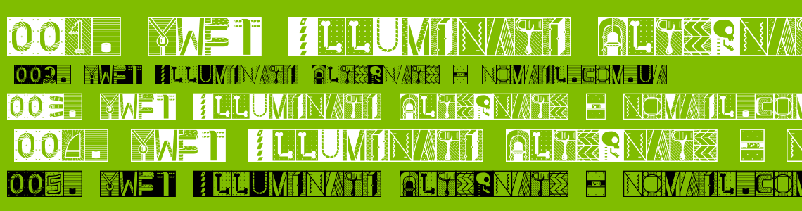 Шрифт YWFT Illuminati Alternate