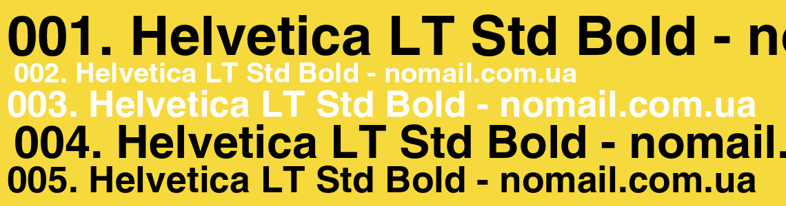 Шрифт Helvetica LT Std Bold