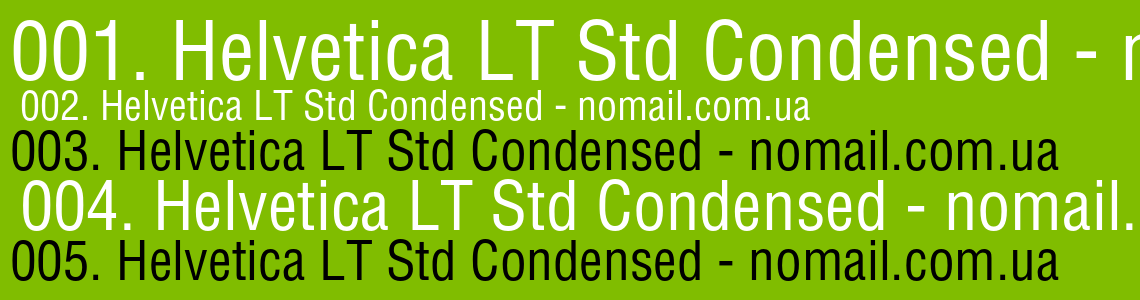 Шрифт Helvetica LT Std Condensed