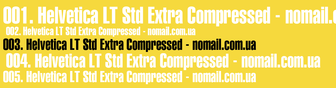 Шрифт Helvetica LT Std Extra Compressed