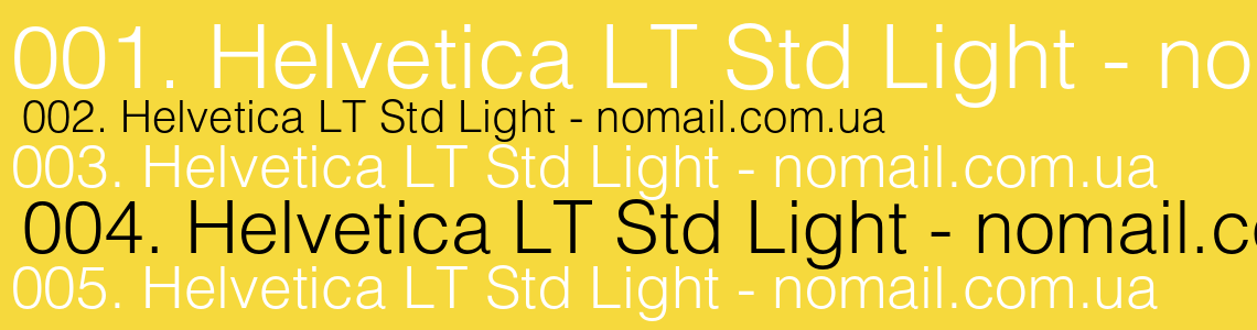 Шрифт Helvetica LT Std Light