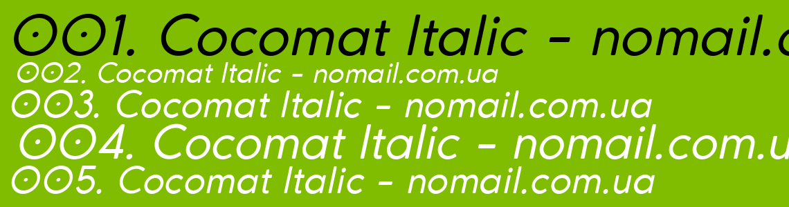 Шрифт Cocomat Italic