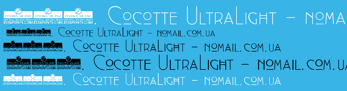 Шрифт Cocotte UltraLight