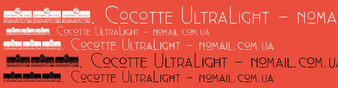 Шрифт Cocotte UltraLight