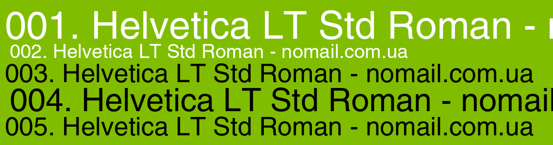 Шрифт Helvetica LT Std Roman