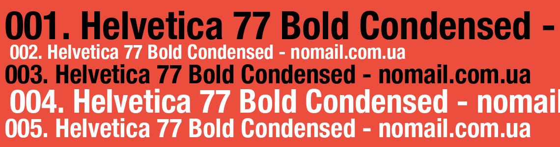 Шрифт Helvetica 77 Bold Condensed