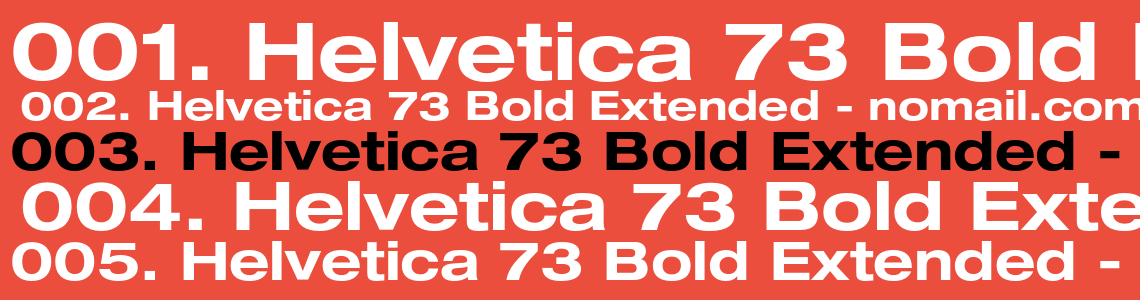 Шрифт Helvetica 73 Bold Extended