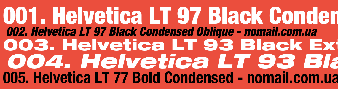 Шрифт Helvetica Neue LT