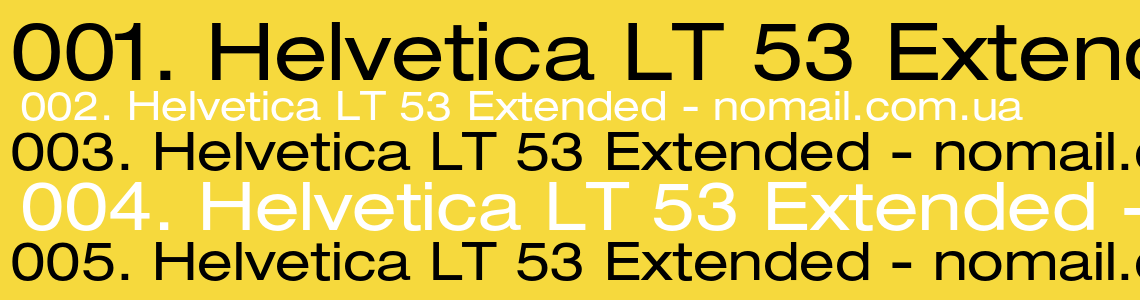 Шрифт Helvetica LT 53 Extended