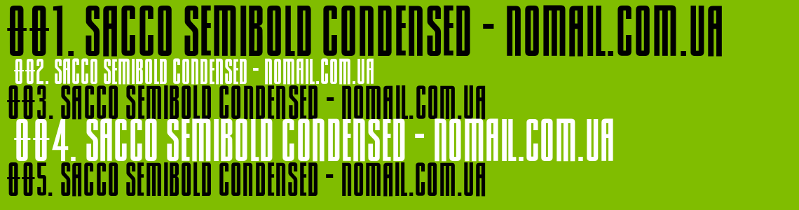 Шрифт Sacco SemiBold Condensed