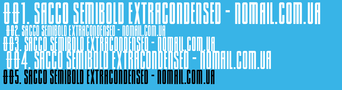 Шрифт Sacco SemiBold ExtraCondensed