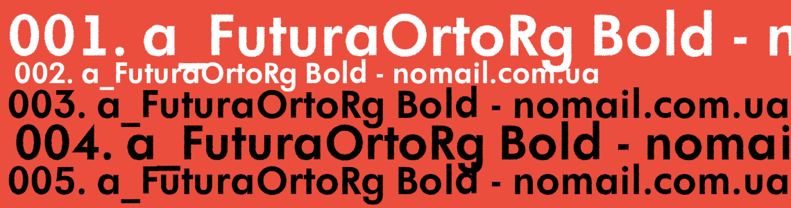 Шрифт a_FuturaOrtoRg Bold