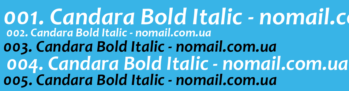 Шрифт Candara Bold Italic