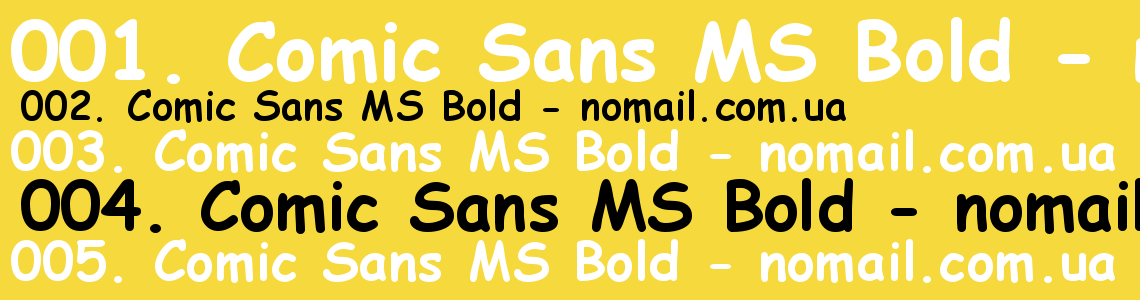 Шрифт Comic Sans MS Bold