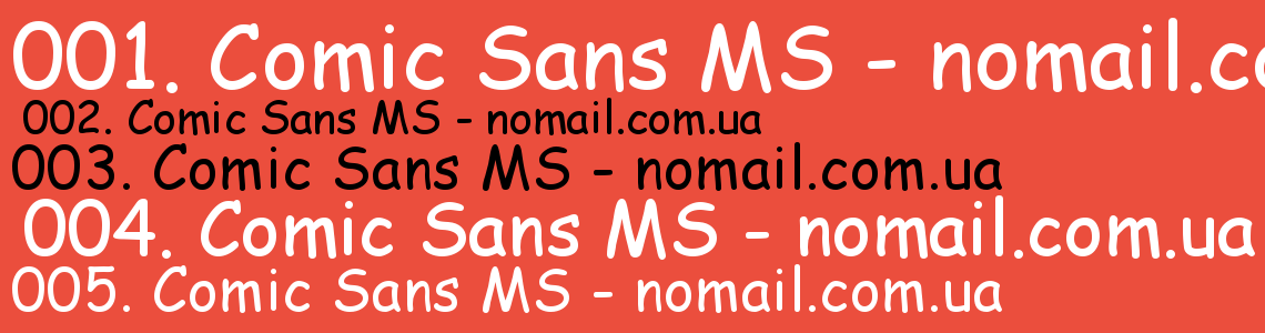 Шрифт Comic Sans MS