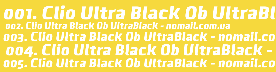 Шрифт Clio Ultra Black Ob UltraBlack