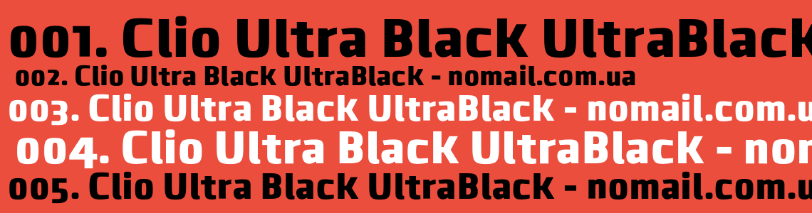 Шрифт Clio Ultra Black UltraBlack