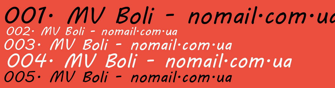 Шрифт MV Boli