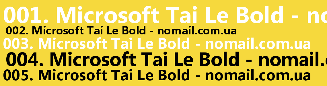 Шрифт Microsoft Tai Le Bold