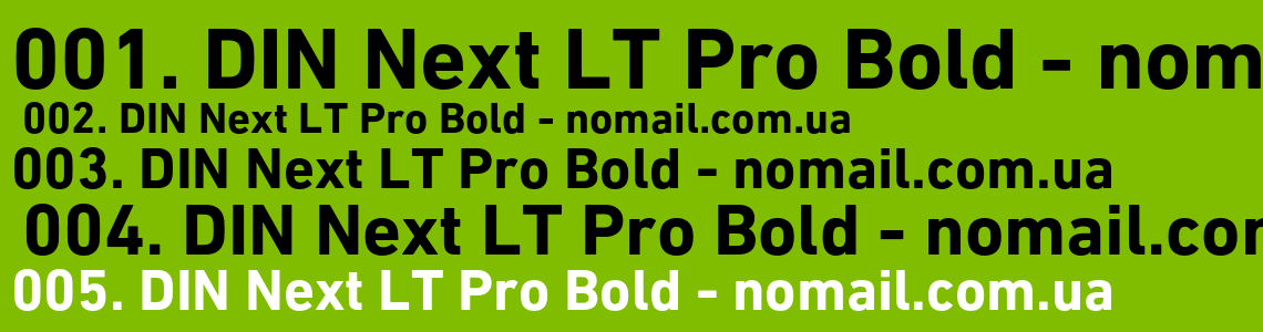 Шрифт DIN Next LT Pro Bold