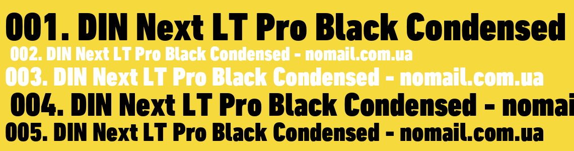 Шрифт DIN Next LT Pro Black Condensed