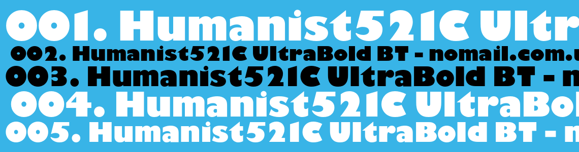 Шрифт Humanist521C UltraBold BT