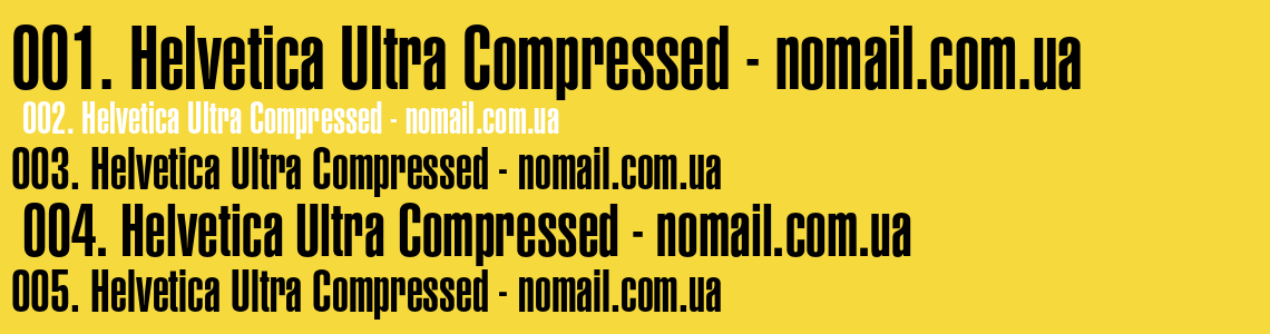 Шрифт Helvetica Ultra Compressed