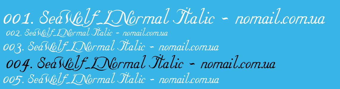 Шрифт SeaWolf_L Normal Italic