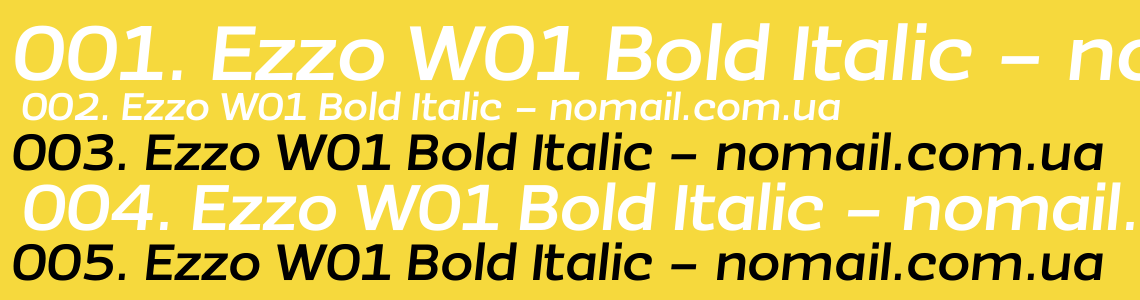 Шрифт Ezzo W01 Bold Italic
