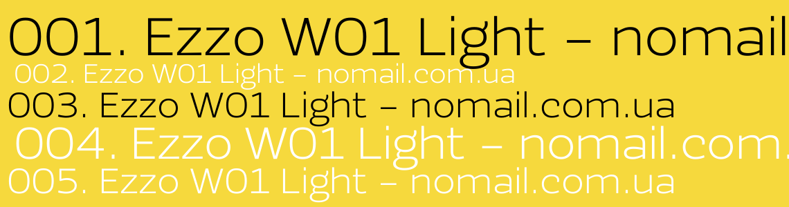 Шрифт Ezzo W01 Light
