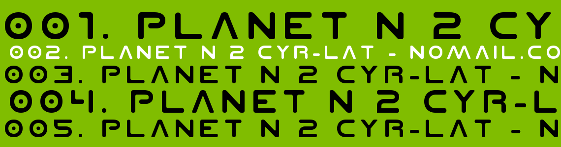 Шрифт Planet N 2 cyr-lat