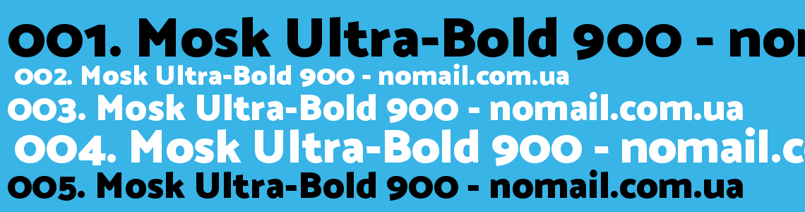 Шрифт Mosk Ultra-Bold 900
