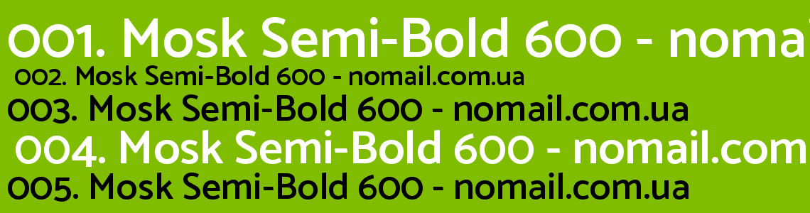 Шрифт Mosk Semi-Bold 600