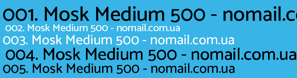 Шрифт Mosk Medium 500