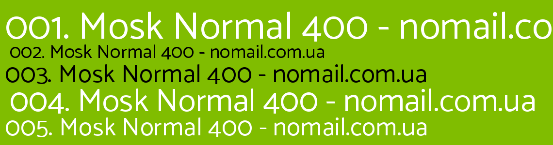 Шрифт Mosk Normal 400