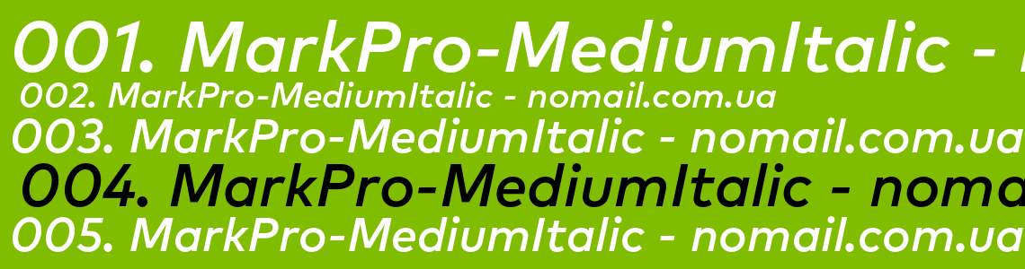 Шрифт MarkPro-MediumItalic