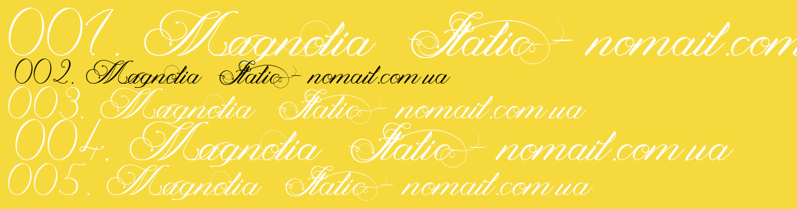 Шрифт Magnolia  Italic