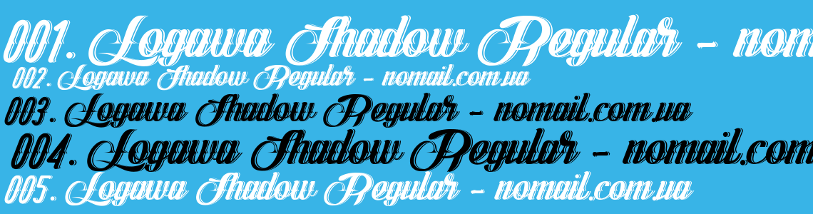 Шрифт Logawa Shadow Regular